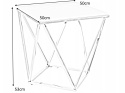 SIGNAL ŁAWA SILVER B II SZKŁO HARTOWANE BIAŁY EFEKT MARMURU/STALOWY STAL NIERDZEWNA 50X50