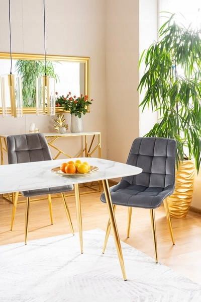 SIGNAL STÓŁ CERES MDF + SZKŁO BIAŁY EFEKT MARMURU/ZŁOTY STELAŻ METAL 140X80 SIGNAL STÓŁ CERES MDF + SZKŁO BIAŁY EFEKT MARMURU/ZŁOTY STELAŻ METAL 140X80