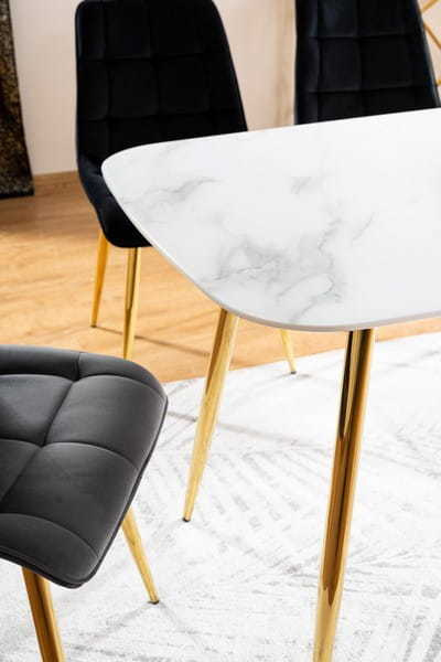 SIGNAL STÓŁ CERES MDF + SZKŁO BIAŁY EFEKT MARMURU/ZŁOTY STELAŻ METAL 140X80 SIGNAL STÓŁ CERES MDF + SZKŁO BIAŁY EFEKT MARMURU/ZŁOTY STELAŻ METAL 140X80
