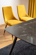 STÓŁ CYRYL I MDF + SZKŁO HARTOWANE CZARNY EFEKT KAMIENIA CZARNY / ZŁOTY METAL STLEAŻ 140X80 SIGNAL STÓŁ CYRYL I MDF + SZKŁO HARTOWANE CZARNY EFEKT KAMIENIA CZARNY / ZŁOTY METAL STLEAŻ 140X80 SIGNAL