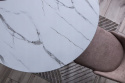 STÓŁ IDEAL OKRĄGŁY SIGNAL BLAT MDF SZKŁO EFEKT MARMURU/ CZARNY MAT STELAŻ METAL fi100 DO KUCHNI JADALNI SALONU STÓŁ IDEAL OKRĄGŁY SIGNAL BLAT MDF SZKŁO EFEKT MARMURU/ CZARNY MAT STELAŻ METAL fi100 DO KUCHNI JADALNI SALONU