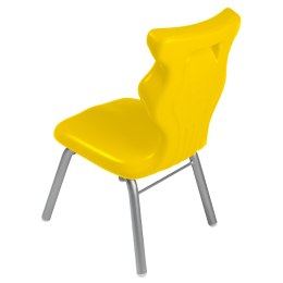 Ergonomiczne krzesło szkolne Classic rozmiar 1 żółty - dobre krzesło stacjonarne do biurka, ławki, szkoły, sali konferencyjnej dla dzieci i dla dorosłych 
