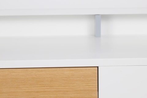 BIURKO Z SZUFLADĄ do pracowni pokoju młodzieżowego Skans Intesi BIAŁE dąb - blat laminowany MDF nogi BUKOWE lakierowane BIURKO Z SZUFLADĄ do pracowni pokoju młodzieżowego Skans Intesi BIAŁE dąb - blat laminowany MDF nogi BUKOWE lakierowane