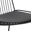 KRZESŁO METALOWE Dill Intesi CZARNE ZDEJMOWANA PODUSZKA Z EKOSKÓRY Black do salonu jadalni recepcji restauracji KRZESŁO METALOWE Dill Intesi CZARNE ZDEJMOWANA PODUSZKA Z EKOSKÓRY Black do salonu jadalni recepcji restauracji