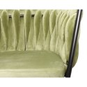 Intesi Krzesło do jadalni Tresse zielone - wygodne krzesło do stołu z podłokietnikami