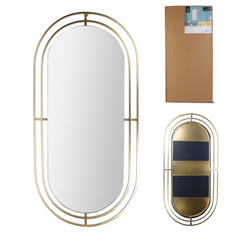 Intesi Lustro Avec złote owalne - metalowa rama art deco Intesi Lustro Avec złote owalne - metalowa rama art deco