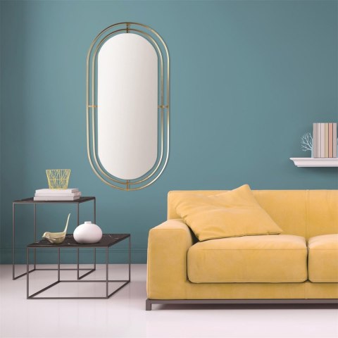 Intesi Lustro Avec złote owalne - metalowa rama art deco Intesi Lustro Avec złote owalne - metalowa rama art deco