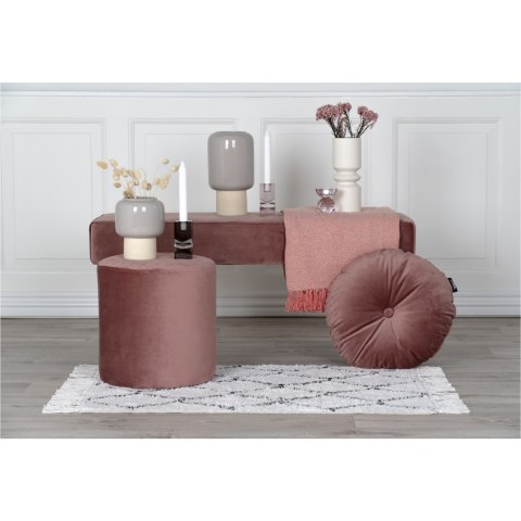 Intesi Pufa Ejby Velvet bordowa - okrągła pufa pikowana glamour Intesi Pufa Ejby Velvet bordowa - okrągła pufa pikowana glamour