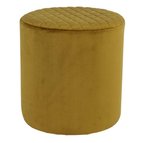 Intesi Pufa Ejby Velvet musztardowa - okrągła pufa pikowana glamour Intesi Pufa Ejby Velvet musztardowa - okrągła pufa pikowana glamour