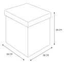 Intesi Pufa Intesi Vels Baroc czarna - kwadratowa - funkcja przechowywania Intesi Pufa Intesi Vels Baroc czarna - kwadratowa - funkcja przechowywania