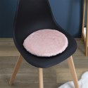 Intesi Zestaw 6 poduszek Furry na krzesła różowe - poduszki, nakładki na krzesła drewniane, z tworzywa sztucznego