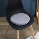 Intesi Zestaw 6 poduszek Furry na krzesła szare - poduszki, nakładki na krzesła drewniane, z tworzywa sztucznego