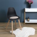 Intesi Zestaw 6 poduszek Velvet na krzesło Taupe - poduszki, nakładki na krzesła drewniane, z tworzywa sztucznego