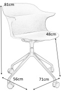 King Home Fotel/Krzesło biurowe obrotowe BRAZO czarne, polipropylen aluminium King Home Fotel/Krzesło biurowe obrotowe BRAZO czarne, polipropylen aluminium