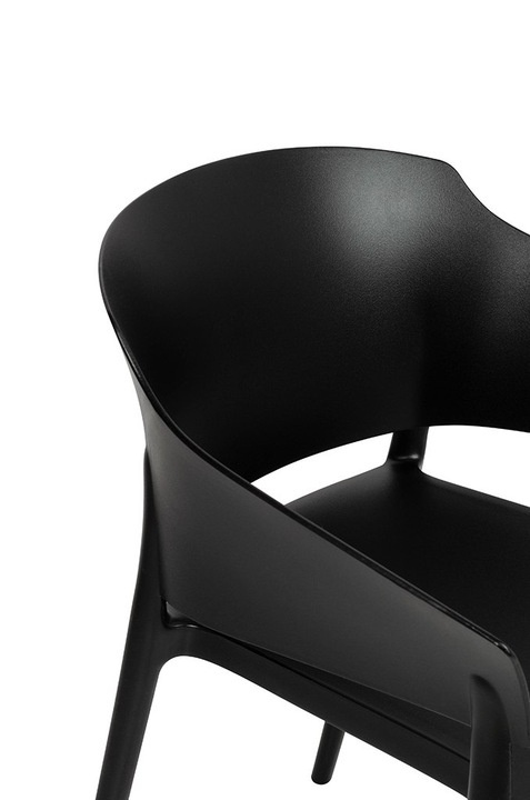 King Home Krzesło BIG BACK czarne - polipropylen - do jadalni, restauracji, biura King Home Krzesło BIG BACK czarne - polipropylen - do jadalni, restauracji, biura