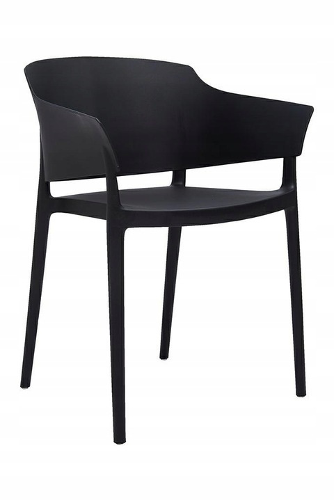 King Home Krzesło BIG BACK czarne - polipropylen - do jadalni, restauracji, biura King Home Krzesło BIG BACK czarne - polipropylen - do jadalni, restauracji, biura