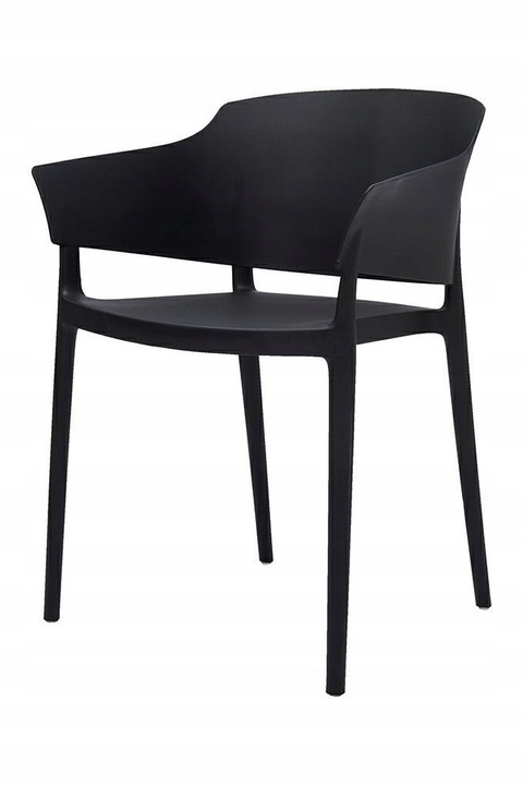 King Home Krzesło BIG BACK czarne - polipropylen - do jadalni, restauracji, biura King Home Krzesło BIG BACK czarne - polipropylen - do jadalni, restauracji, biura