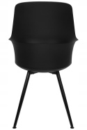King Home Krzesło BRAZO HIGH czarne - polipropylen, metal