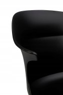 King Home Krzesło BRAZO czarne - polipropylen, metal