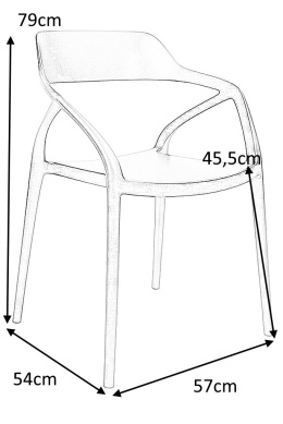 King Home Krzesło GLORIA czarne - polipropylen, nowoczesne i wygodne do domu recepcji restauracji