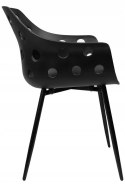 King Home Krzesło JASON czarne - polipropylen, metal