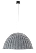 King Home Lampa wisząca sufitowa MOLD 55 szara - filc, tkanina w kształcie kapelusza