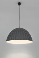 King Home Lampa wisząca sufitowa MOLD 55 szara - filc, tkanina w kształcie kapelusza