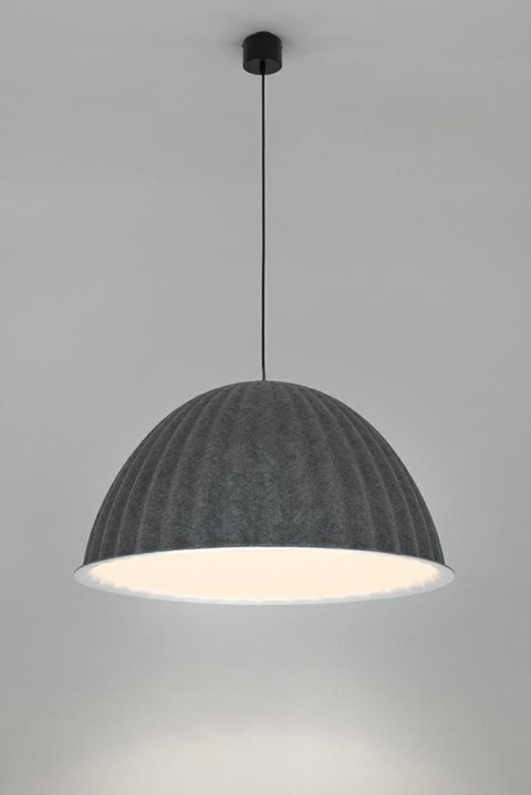 King Home Lampa wisząca sufitowa MOLD 55 szara - filc, tkanina w kształcie kapelusza King Home Lampa wisząca sufitowa MOLD 55 szara - filc, tkanina w kształcie kapelusza