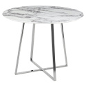 King Home Stół CARAT fi 100 - MDF okleina-imitacja marmuru, srebrna podstawa metal King Home Stół CARAT fi 100 - MDF okleina-imitacja marmuru, srebrna podstawa metal
