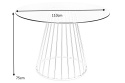 King Home Stół GLAM GLASS 110 okrągły - szkło hartowane typu FLOAT, złota podstawa metal fi 110 King Home Stół GLAM GLASS 110 okrągły - szkło hartowane typu FLOAT, złota podstawa metal fi 110
