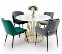STÓŁ OKRĄGŁY GLAM MARBLE King Home MDF + okleina IMITACJA MARMURU złota podstawa metal fi 110 STÓŁ OKRĄGŁY GLAM MARBLE King Home MDF + okleina IMITACJA MARMURU złota podstawa metal fi 110