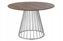 King Home Stół GLAM WALNUT - MDF fornir orzech, chromowana podstawa fi 110 King Home Stół GLAM WALNUT - MDF fornir orzech, chromowana podstawa fi 110