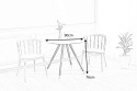 King Home Stół PADRINO 90 - MDF imitacja marmuru, metal King Home Stół PADRINO 90 - MDF imitacja marmuru, metal