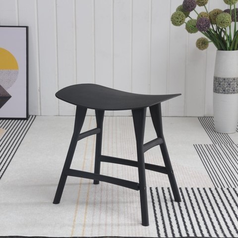 King Home Stołek REMO czarny z tworzywa sztucznego - taboret King Home Stołek REMO czarny z tworzywa sztucznego - taboret