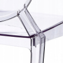 King Home Krzesło LOUIS transparentne - poliwęglan wygodne i wytrzymałe