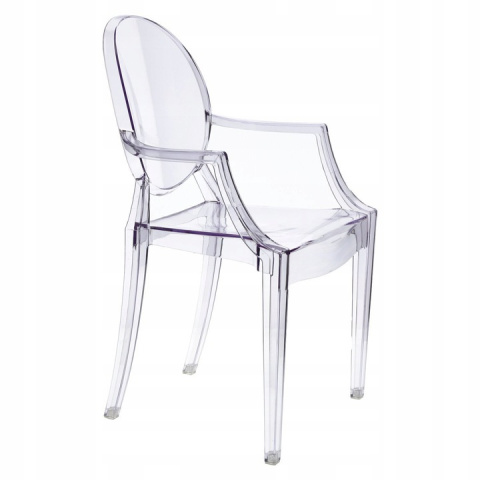 King Home Krzesło LOUIS transparentne - poliwęglan wygodne i wytrzymałe King Home Krzesło LOUIS transparentne - poliwęglan wygodne i wytrzymałe