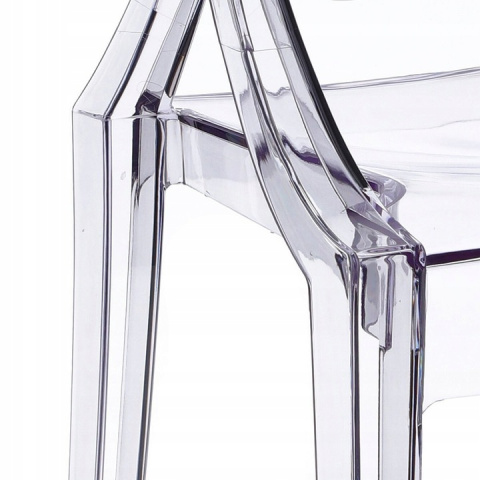 King Home Krzesło LOUIS transparentne - poliwęglan wygodne i wytrzymałe King Home Krzesło LOUIS transparentne - poliwęglan wygodne i wytrzymałe