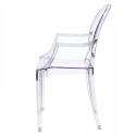 King Home Krzesło LOUIS transparentne - poliwęglan wygodne i wytrzymałe King Home Krzesło LOUIS transparentne - poliwęglan wygodne i wytrzymałe