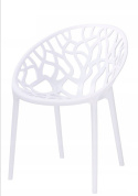 MODESTO krzesło KORAL białe - polipropylen można sztaplować do wnętrz i na zewnątrz