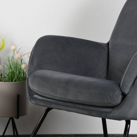 SIGNAL FOTEL BUJANY HOOVER VELVET SZARY BLUVEL 14 na PŁOZACH SIGNAL FOTEL BUJANY HOOVER VELVET SZARY BLUVEL 14 na PŁOZACH