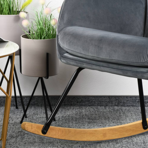 SIGNAL FOTEL BUJANY HOOVER VELVET SZARY BLUVEL 14 na PŁOZACH SIGNAL FOTEL BUJANY HOOVER VELVET SZARY BLUVEL 14 na PŁOZACH