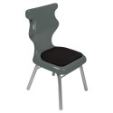 Ergonomiczne krzesło szkolne Classic Soft rozmiar 1 szary - dobre krzesło stacjonarne do biurka, ławki, szkoły, sali konferencyjnej dla dzieci i dla dorosłych Ergonomiczne krzesło szkolne Classic Soft rozmiar 1 szary - dobre krzesło stacjonarne do biurka, ławki, szkoły, sali konferencyjnej dla dzieci i dla dorosłych