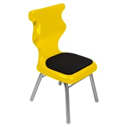 Ergonomiczne krzesło szkolne Classic Soft rozmiar 1 żółty - dobre krzesło stacjonarne do biurka, ławki, szkoły, sali konferencyjnej dla dzieci i dla dorosłych 