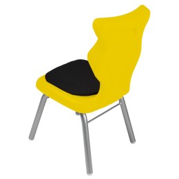 Ergonomiczne krzesło szkolne Classic Soft rozmiar 1 żółty - dobre krzesło stacjonarne do biurka, ławki, szkoły, sali konferencyjnej dla dzieci i dla dorosłych 
