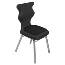 Ergonomiczne krzesło szkolne Classic Soft rozmiar 2 czarny - dobre krzesło stacjonarne do biurka, ławki, szkoły, sali konferencyjnej dla dzieci i dla dorosłych 