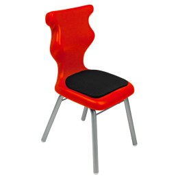 Ergonomiczne krzesło szkolne Classic Soft rozmiar 2 czerwony - dobre krzesło stacjonarne do biurka, ławki, szkoły, sali konferencyjnej dla dzieci i dla dorosłych 