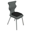 Ergonomiczne krzesło szkolne Classic Soft rozmiar 2 szary - dobre krzesło stacjonarne do biurka, ławki, szkoły, sali konferencyjnej dla dzieci i dla dorosłych Ergonomiczne krzesło szkolne Classic Soft rozmiar 2 szary - dobre krzesło stacjonarne do biurka, ławki, szkoły, sali konferencyjnej dla dzieci i dla dorosłych