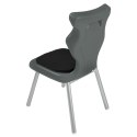 Ergonomiczne krzesło szkolne Classic Soft rozmiar 2 szary - dobre krzesło stacjonarne do biurka, ławki, szkoły, sali konferencyjnej dla dzieci i dla dorosłych Ergonomiczne krzesło szkolne Classic Soft rozmiar 2 szary - dobre krzesło stacjonarne do biurka, ławki, szkoły, sali konferencyjnej dla dzieci i dla dorosłych