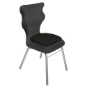 Ergonomiczne krzesło szkolne Classic Soft rozmiar 3 czarny - dobre krzesło stacjonarne do biurka, ławki, szkoły, sali konferencyjnej dla dzieci i dla dorosłych Ergonomiczne krzesło szkolne Classic Soft rozmiar 3 czarny - dobre krzesło stacjonarne do biurka, ławki, szkoły, sali konferencyjnej dla dzieci i dla dorosłych