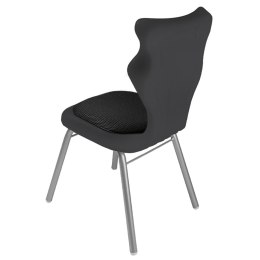 Ergonomiczne krzesło szkolne Classic Soft rozmiar 3 czarny - dobre krzesło stacjonarne do biurka, ławki, szkoły, sali konferencyjnej dla dzieci i dla dorosłych 